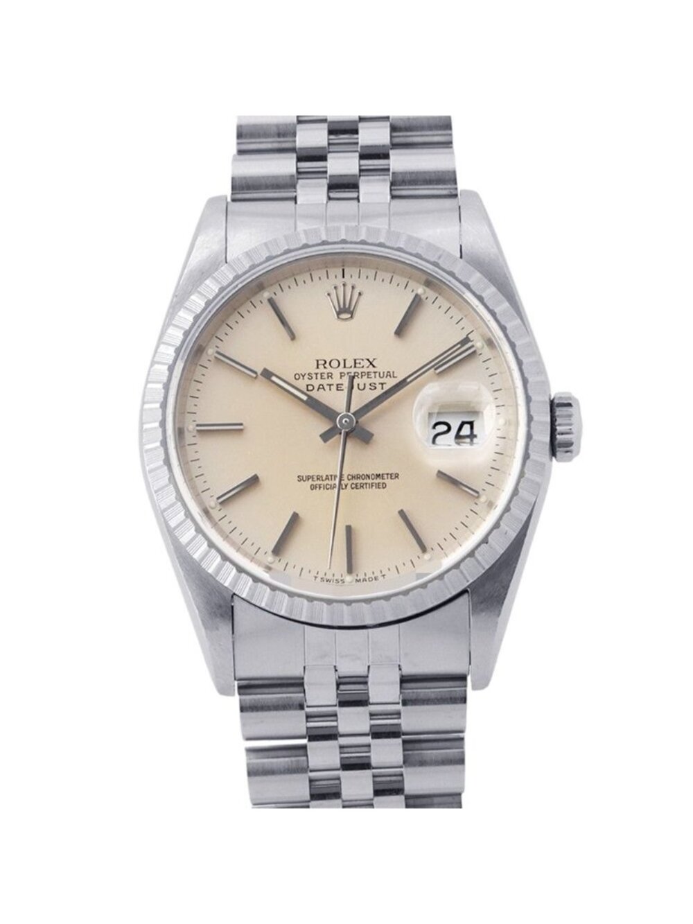 Rolex Datejust Watch Silver Dial